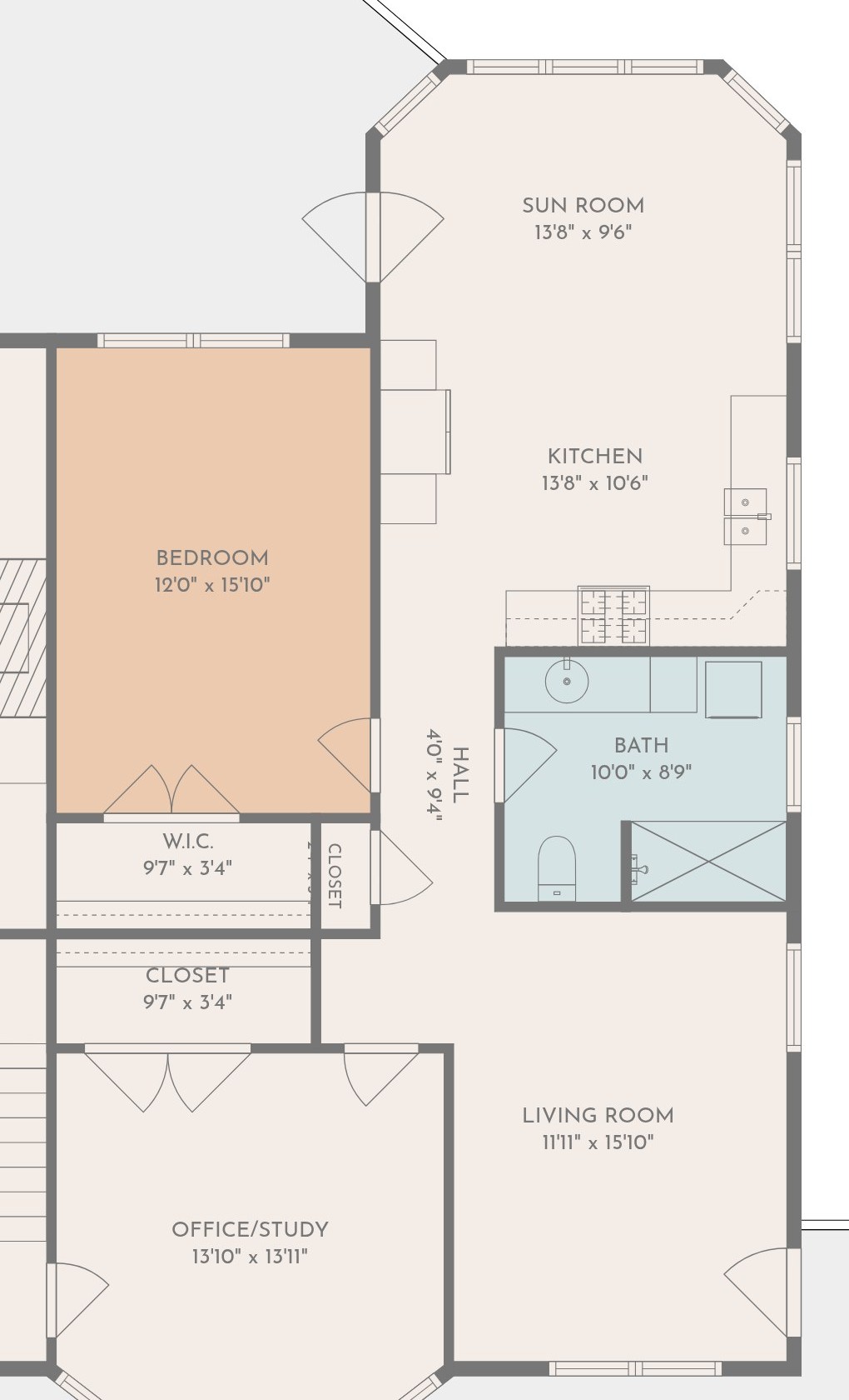 In-law suite floor plan detail